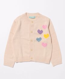 HAKKA KIDS | ウォッシャブルニットハート柄カーディガン(カーディガン/ボレロ)