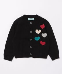 HAKKA KIDS | ウォッシャブルニットハート柄カーディガン(カーディガン/ボレロ)