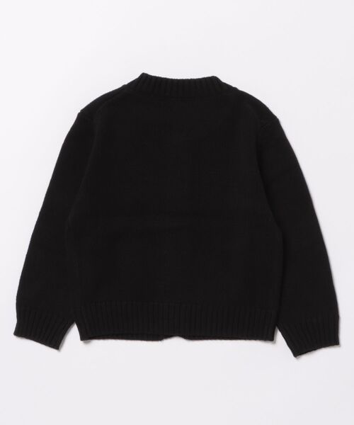 HAKKA KIDS（ハッカキッズ）の「ウォッシャブルニットハート柄カーディガン（カーディガン/ボレロ・キッズ・ブラック/キナリ・110cm/120cm/130cm/100cm）」の3枚目の写真