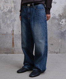 DIVEIN（ダイブイン）の「LOOSED TWISTED DENIM PANTS (BLUE)（デニムパンツ）」