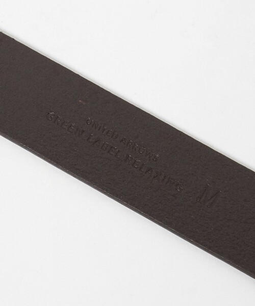 green label relaxing（グリーンレーベルリラクシング）の「GLR レザー スクエア 30 ベルト（ベルト・メンズ・ブラック/ダークブラウン・L/M）」の6枚目の写真