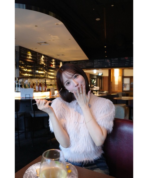 Fluffy Ribbon Puff Knit Top（ニット/セーター）｜MISTREASS