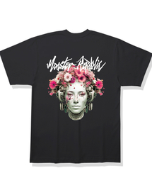 MONSTER REPUBLIC（モンスターリパブリック）の「サイバーフラワー ベリーピンク Tシャツ ブラック（Tシャツ/カットソー）」