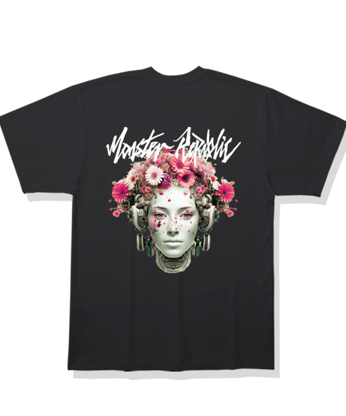 MONSTER REPUBLIC(モンスターリパブリック)の「サイバーフラワー ベリーピンク Tシャツ ブラック(Tシャツ/カットソー・レディース・その他・MEDIUM/SMALL/X-LARGE/LARGE)」の1枚目の写真