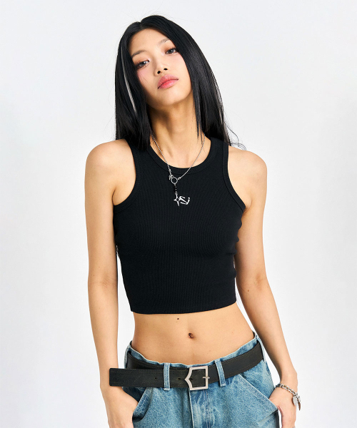 SCHISM INDUCING(スキズムインデューシング)の「SCHISM TANK TOP, BLACK(Tシャツ/カットソー・レディース・その他・FREE)」の1枚目の写真