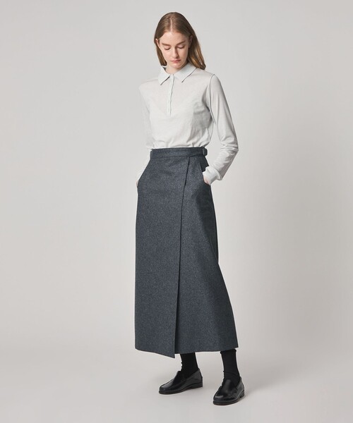 Steven Alan（スティーブンアラン）の「＜Steven Alan＞ラップ タイト スカート（スカート・レディース・ブラック/グレー系/モカ・M/S）」の5枚目の写真