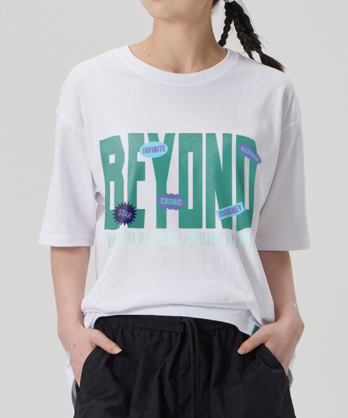 ASTRAL PROJECTION（アストラルプロジェクション）の「[ビヨンドウィズアストラル]コットンルーズフィット半袖Tシャツ_ホワイト（Tシャツ/カットソー・メンズ・その他・LARGE/MEDIUM/X-LARGE/XX-LARGE）」の5枚目の写真