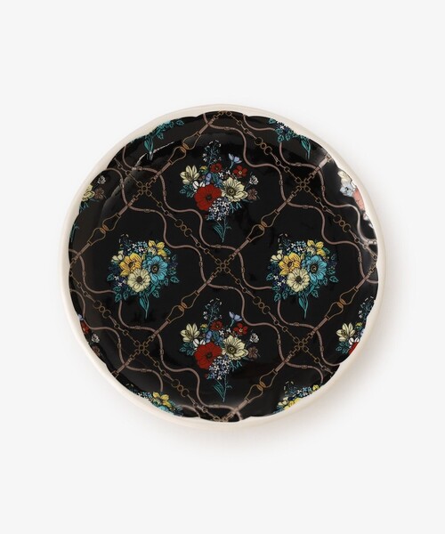 青地の花柄大アフタヌーンティー 九谷焼 ナタリーレテさん 大皿 正月 青地の花柄大アフタヌーンティー 九谷焼 ナタリーレテさん 大皿 正月