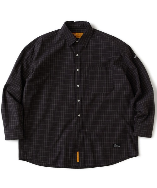 FAT（エフエイティー）の「GIGAPLAID（シャツ/ブラウス・メンズ・ネイビー/ベージュ/ブラック・JUMBO(XXL)/FAT(XL)/SKINNY(L)/TITCH(M)）」の2枚目の写真