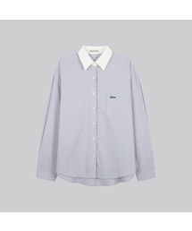 Twin check cotton shirt_Sky blue