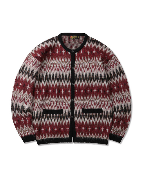 OGARP(オガープ)の「Navaho Mohair Jacquard Cardigan Red(カーディガン/ボレロ・レディース・レッド・1/2)」の1枚目の写真