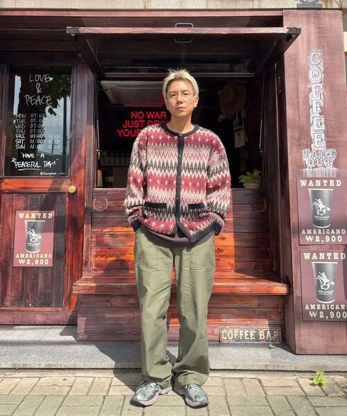 OGARP(オガープ)の「Navaho Mohair Jacquard Cardigan Red(カーディガン/ボレロ・レディース・レッド・1/2)」の2枚目の写真
