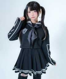 Re:CRYPT（リクリプト）の「エンブレムワッペン セーラーセットアップ / 【4点セット】セーラートップス スカート スカーフ ワッペン インパン付き（スウェット）」