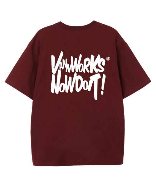 VANNWORKS（バンワークス）の「NOW DOIT オーバーサイズ 半袖Tシャツ (VS0119) バーガンディ（Tシャツ/カットソー・レディース・その他・SMALL/MEDIUM/X-LARGE/XX-LARGE/LARGE）」の3枚目の写真