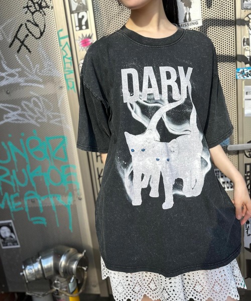 MILKBOY（ミルクボーイ）の「DARK CAT Tシャツ（Tシャツ/カットソー・レディース・C/A/B・L/M）」の3枚目の写真