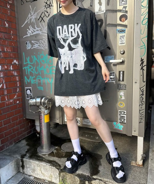 MILKBOY（ミルクボーイ）の「DARK CAT Tシャツ（Tシャツ/カットソー・レディース・C/A/B・L/M）」の10枚目の写真