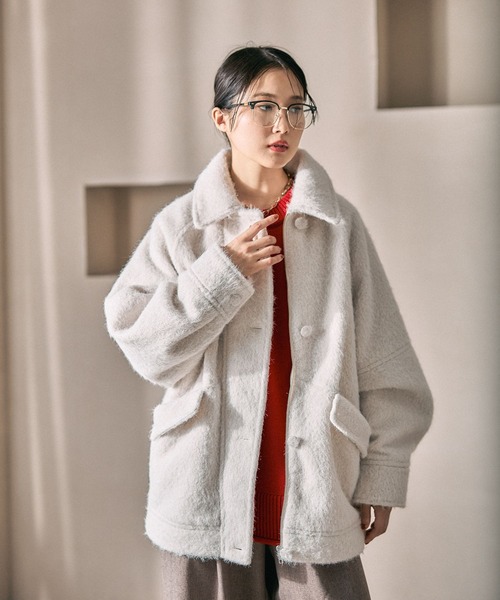 L*o様 美品FABIANAFILIPPIブルゾンXS セール】シャギーミドルZIPブルゾン 612822（ブルゾン）｜LEPSIM