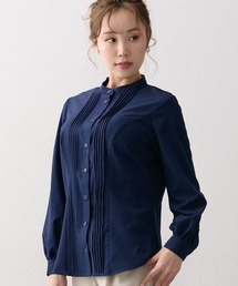 【大きい胸専用】長袖ピンタックブラウス