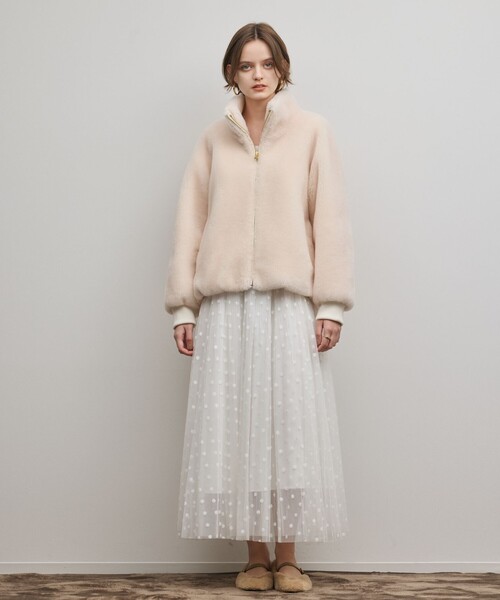 Diagram（ダイアグラム）の「ウールボアスタンドカラージャケット（その他アウター・レディース・キナリ/イエロー・36/38）」の8枚目の写真