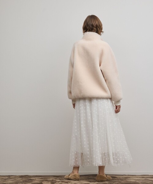 Diagram（ダイアグラム）の「ウールボアスタンドカラージャケット（その他アウター・レディース・キナリ/イエロー・36/38）」の11枚目の写真