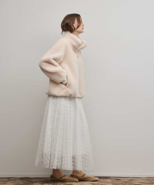 Diagram（ダイアグラム）の「ウールボアスタンドカラージャケット（その他アウター・レディース・キナリ/イエロー・36/38）」の12枚目の写真