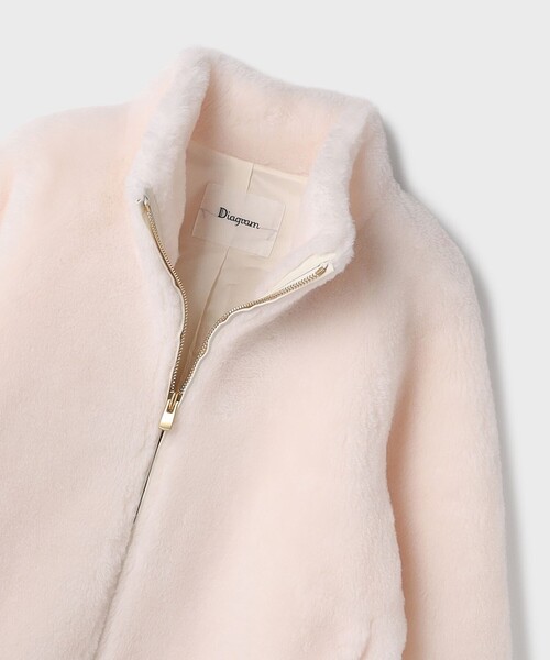 Diagram（ダイアグラム）の「ウールボアスタンドカラージャケット（その他アウター・レディース・キナリ/イエロー・36/38）」の18枚目の写真