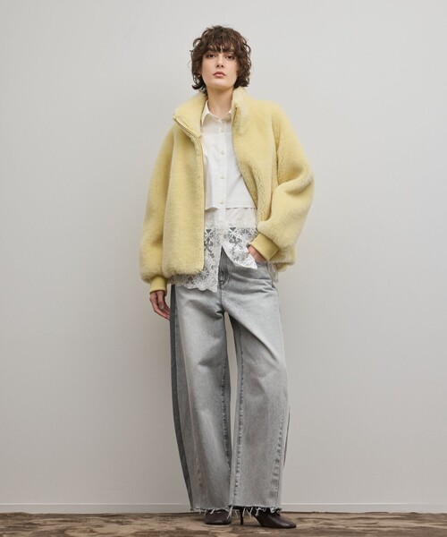 Diagram（ダイアグラム）の「ウールボアスタンドカラージャケット（その他アウター・レディース・キナリ/イエロー・36/38）」の20枚目の写真