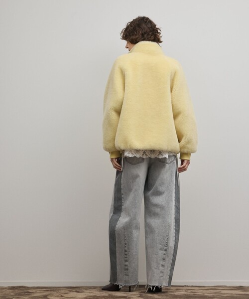 Diagram（ダイアグラム）の「ウールボアスタンドカラージャケット（その他アウター・レディース・キナリ/イエロー・36/38）」の22枚目の写真