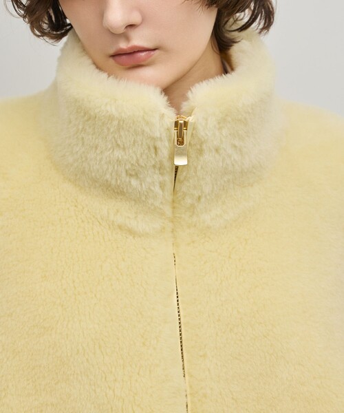 Diagram（ダイアグラム）の「ウールボアスタンドカラージャケット（その他アウター・レディース・キナリ/イエロー・36/38）」の3枚目の写真