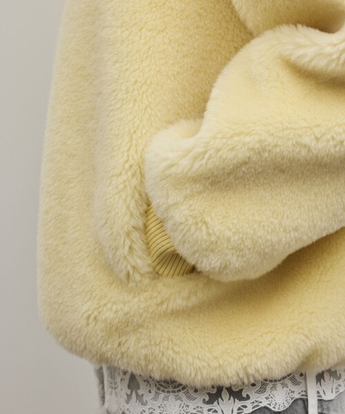 Diagram（ダイアグラム）の「ウールボアスタンドカラージャケット（その他アウター・レディース・キナリ/イエロー・36/38）」の4枚目の写真