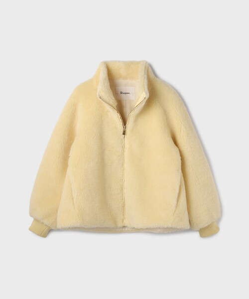 Diagram（ダイアグラム）の「ウールボアスタンドカラージャケット（その他アウター・レディース・キナリ/イエロー・36/38）」の7枚目の写真