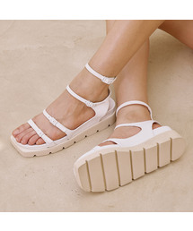 SHOEHI（シューハイ）の「Cowhide Neti Strap Platform Sandals S2503(2Colors)（サンダル・レディース）」