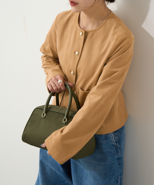 JOURNAL STANDARD(ジャーナルスタンダード)の「フェイクスエードノーカラージャケット(ノーカラージャケット・レディース・ベージュ・FREE)」の19枚目の写真