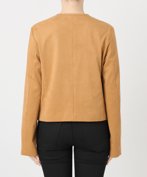 JOURNAL STANDARD(ジャーナルスタンダード)の「フェイクスエードノーカラージャケット(ノーカラージャケット・レディース・ベージュ・FREE)」の10枚目の写真