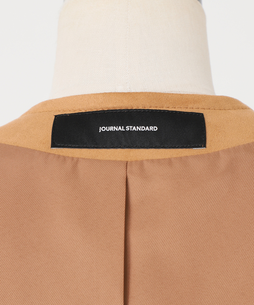 JOURNAL STANDARD(ジャーナルスタンダード)の「フェイクスエードノーカラージャケット(ノーカラージャケット・レディース・ベージュ・FREE)」の5枚目の写真