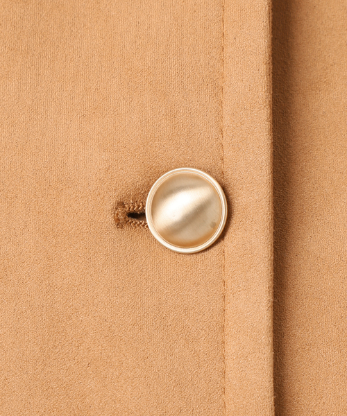 JOURNAL STANDARD(ジャーナルスタンダード)の「フェイクスエードノーカラージャケット(ノーカラージャケット・レディース・ベージュ・FREE)」の6枚目の写真