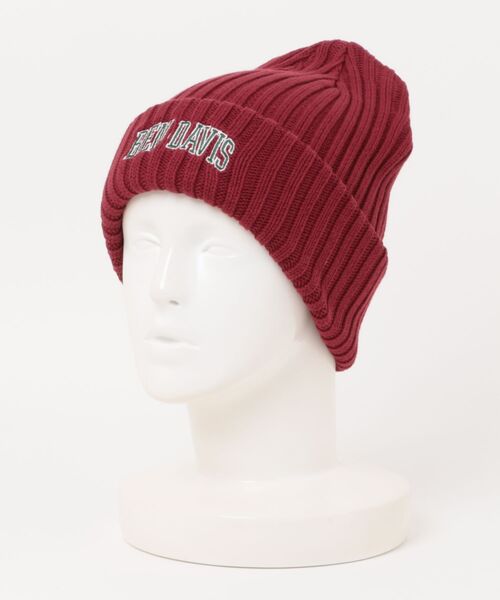 Right-on（ライトオン）の「【BEN DAVIS】コットンニットカレッジワッチ（ニットキャップ/ビーニー・メンズ・グレー/ワイン/ベージュ/ブラック・フリー）」の4枚目の写真