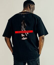 BEOM（ボム）の「クラウンエンジェル 特洋面 オーバーサイズTシャツ ブラック（Tシャツ/カットソー）」