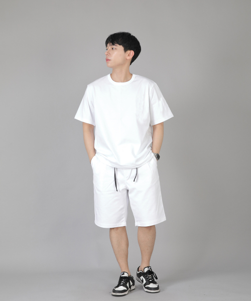 SAINTCREW(セントクルー)の「Rネック無地半袖Tシャツ BRS-826 ホワイト(Tシャツ/カットソー・メンズ・その他・MEDIUM/LARGE/X-LARGE/XX-LARGE)」の5枚目の写真