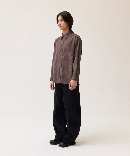 AKECII（アケシ）の「アーヴィンチェックシャツ_ブラウン（シャツ/ブラウス・メンズ・その他・MEDIUM/LARGE）」の5枚目の写真