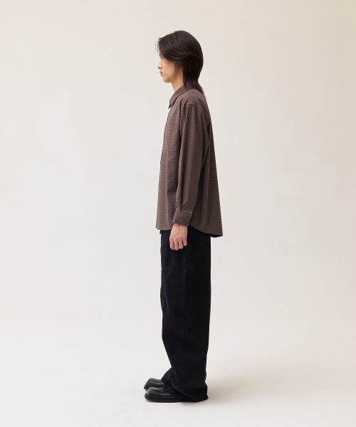 AKECII（アケシ）の「アーヴィンチェックシャツ_ブラウン（シャツ/ブラウス・メンズ・その他・MEDIUM/LARGE）」の6枚目の写真