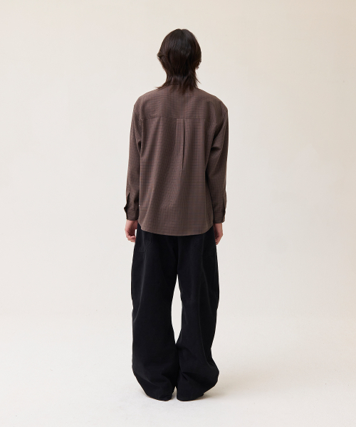 AKECII（アケシ）の「アーヴィンチェックシャツ_ブラウン（シャツ/ブラウス・メンズ・その他・MEDIUM/LARGE）」の7枚目の写真
