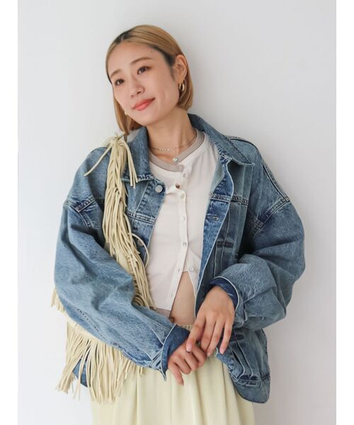 Ungrid（アングリッド）の「ルーズシルエットデニムジャケット（デニムジャケット・レディース・ブルー・FREE）」の22枚目の写真