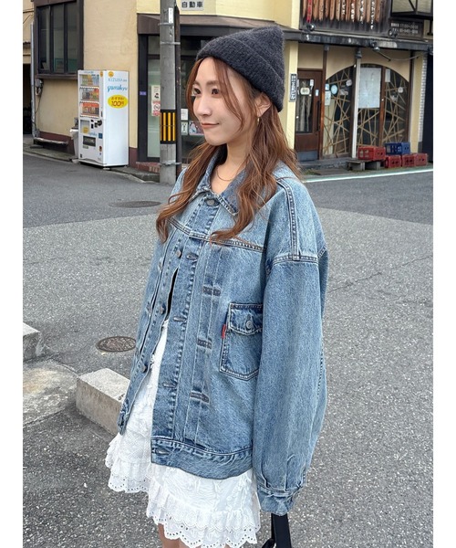 Ungrid(アングリッド)の「ルーズシルエットデニムジャケット(デニムジャケット・レディース・ブルー・FREE)」の1枚目の写真