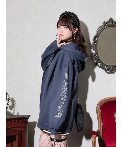 ノエミー NOEMIE 2WAYうさ耳ユニセックスZIP裏毛パーカー （オフ