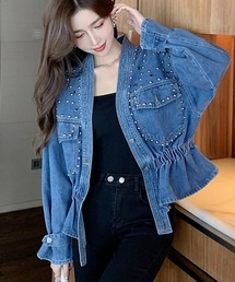 emi+ | ペプラムシルエットデニムジャケット(デニムジャケット)