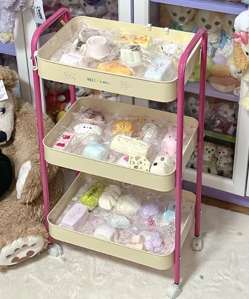 配色カラーキャスター付き3段ワゴン（収納グッズ）｜Made in I（メイド