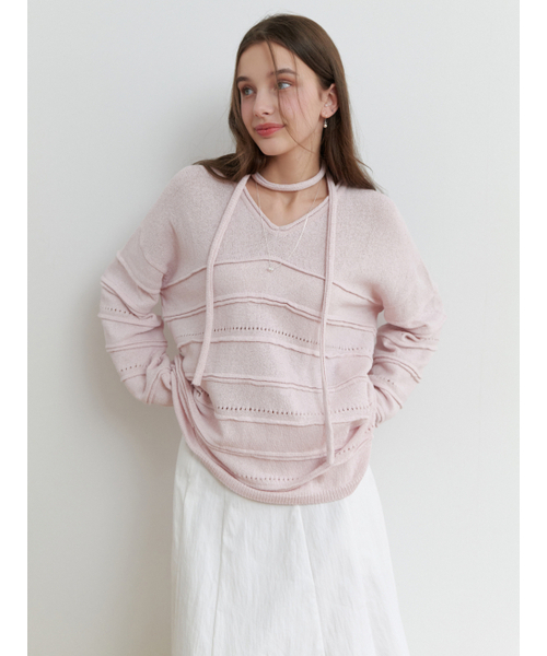 RE_L（リエル）の「Soup overfit v knit (lilac pink)（ニット/セーター・レディース・その他・FREE）」の2枚目の写真