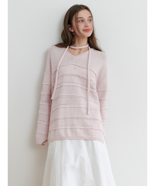 RE_L（リエル）の「Soup overfit v knit (lilac pink)（ニット/セーター・レディース・その他・FREE）」の4枚目の写真