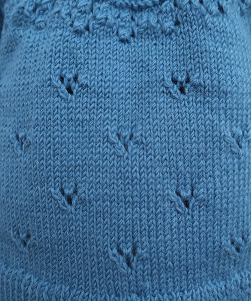 CHILD WOMAN（チャイルドウーマン）の「ネパールギルボックス 求心もよう編みプルオーバー（ニット/セーター・レディース・サックスブルー・FREE）」の3枚目の写真